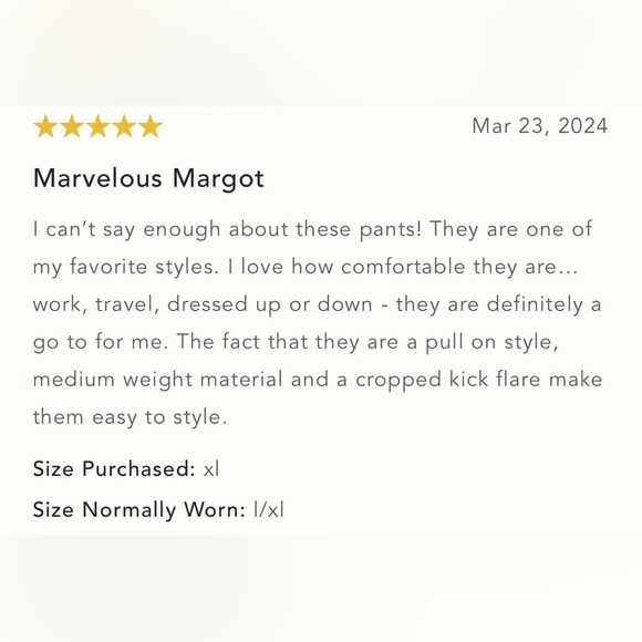 NWT Size 2X - The Margot Kick-Flare Cropped Pants by Maeve - Picture 10 of 16